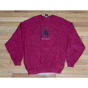 Vintage Time Square Sportswear Illinois Embroidered Sweatshirt Size - XL